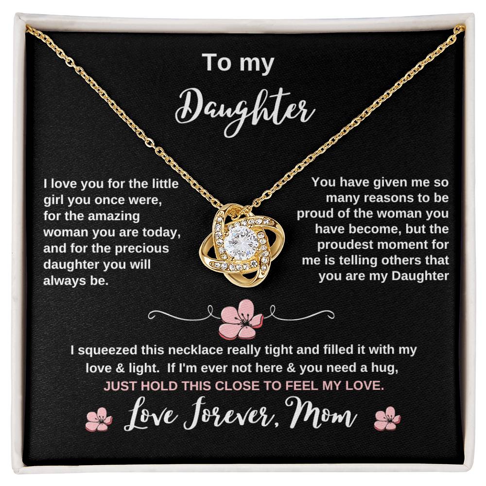 To my Daughter, from Dad - Love knot necklace