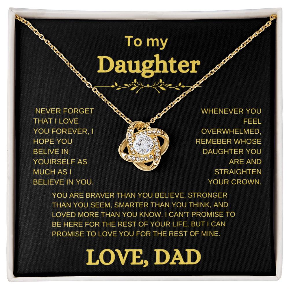 To my daughter necklace, Love Dad