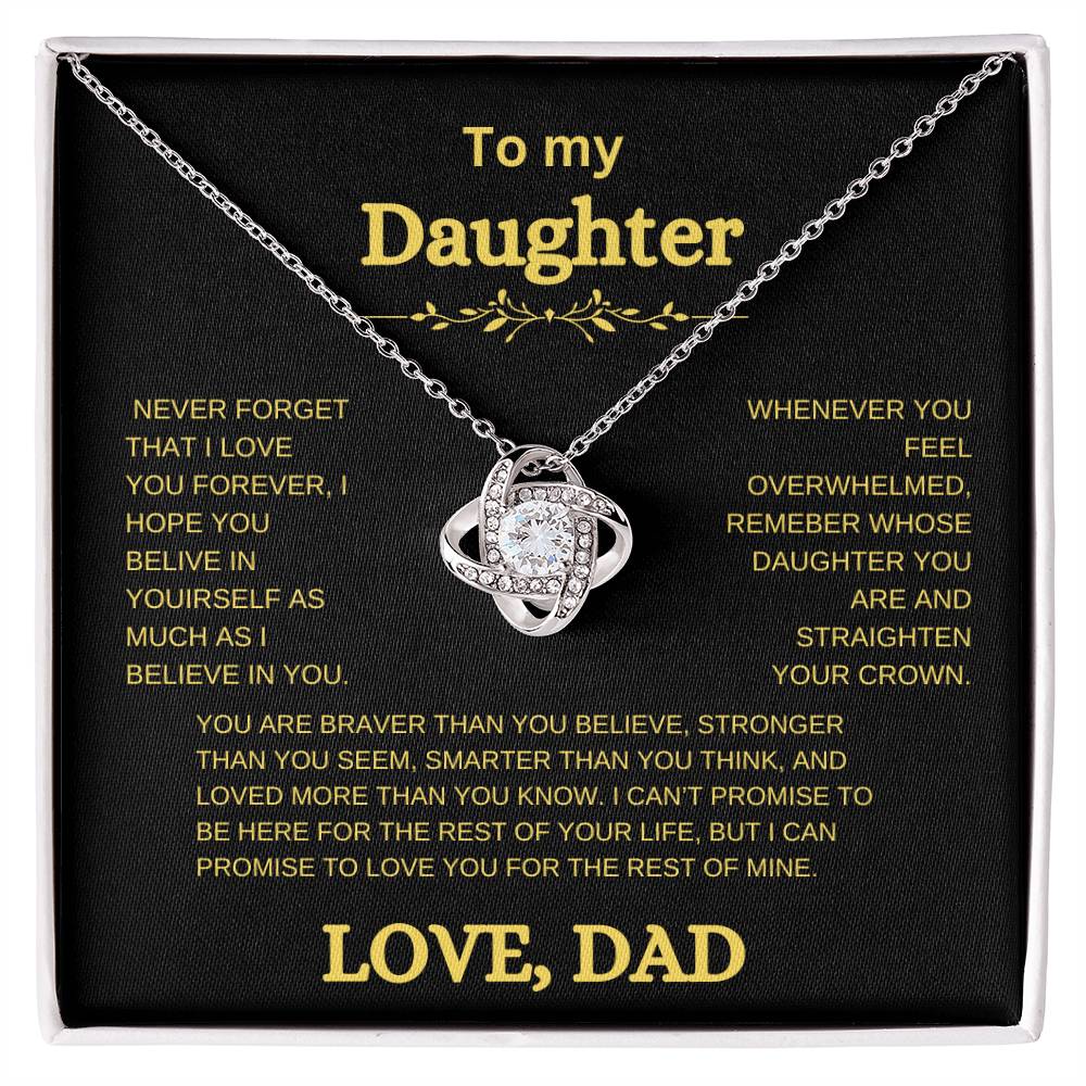 To my daughter necklace, Love Dad