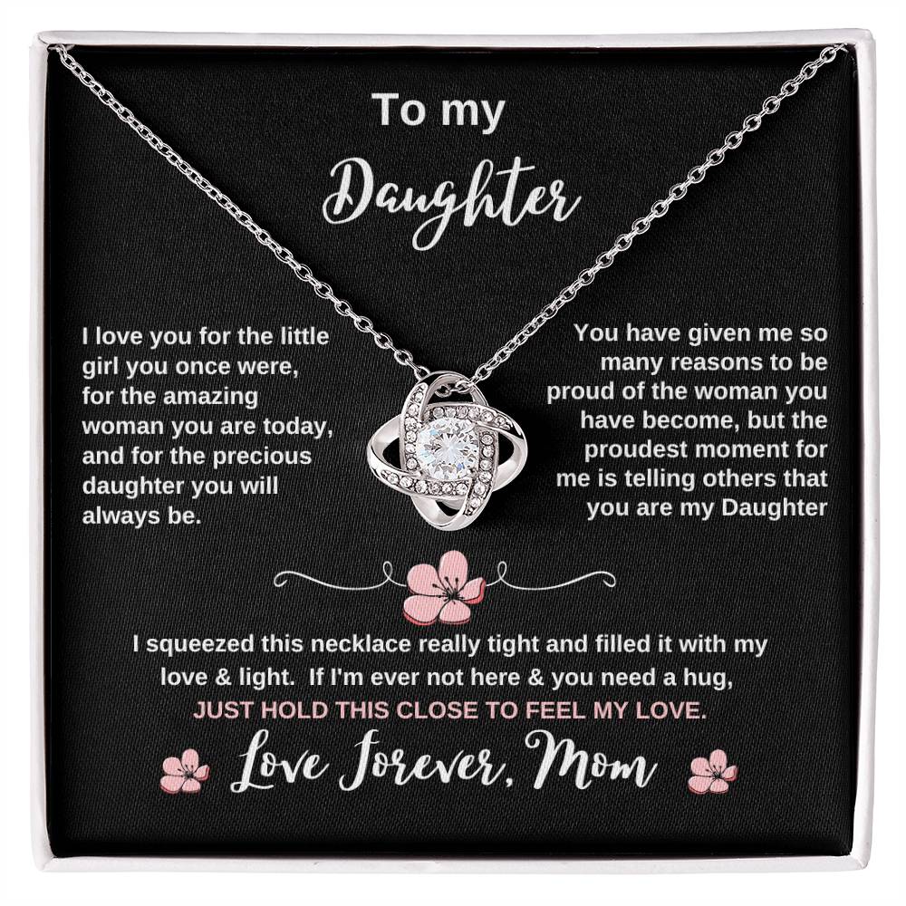 To my Daughter, from Dad - Love knot necklace