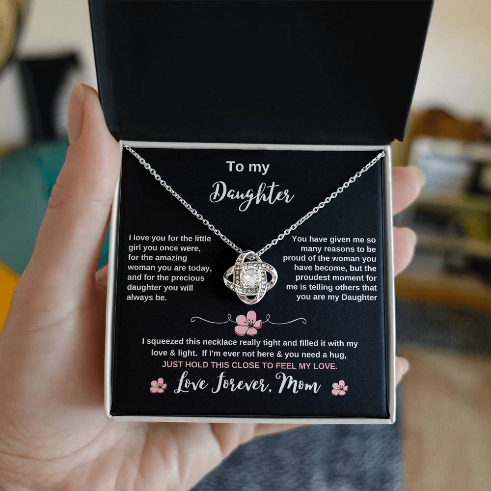 To my Daughter, from Dad - Love knot necklace