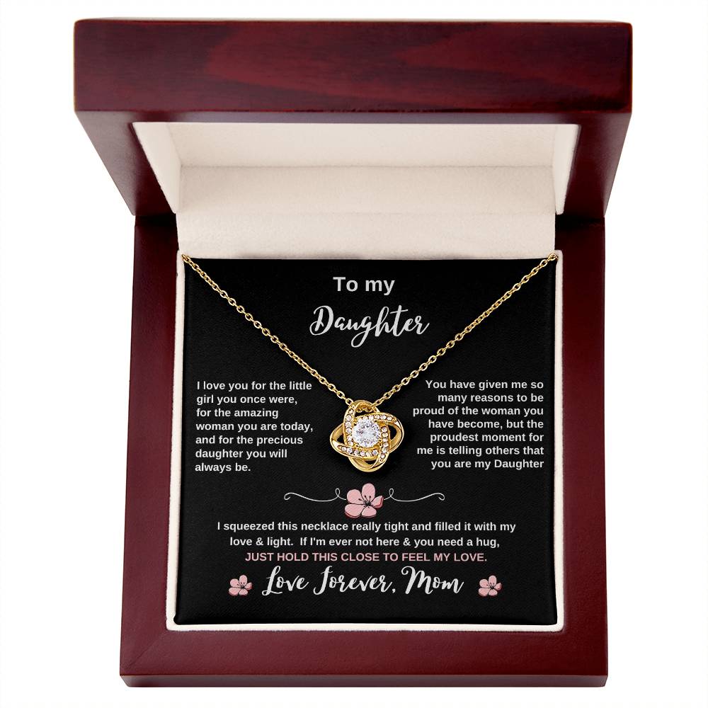 To my Daughter, from Dad - Love knot necklace
