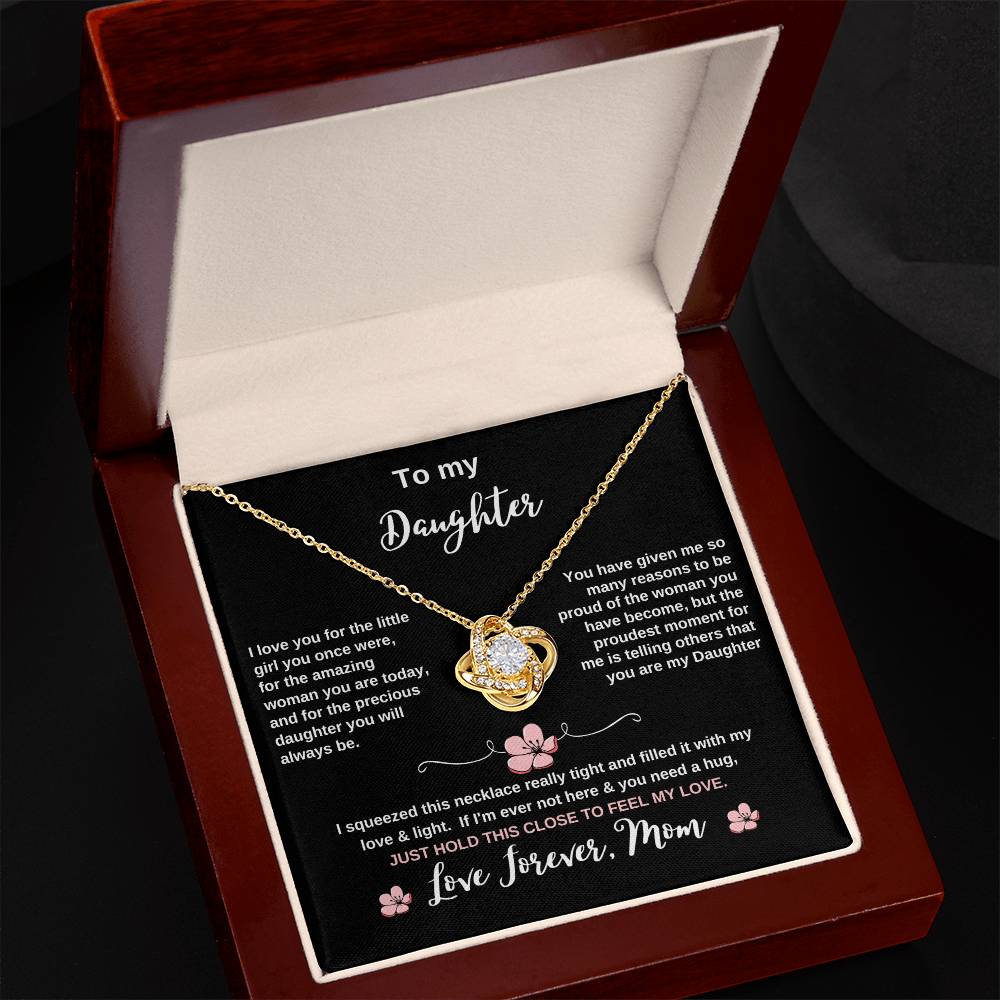 To my Daughter, from Dad - Love knot necklace