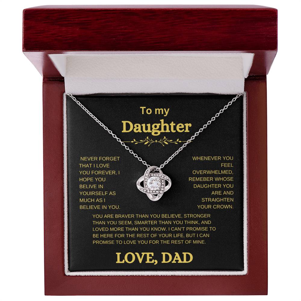 To my daughter necklace, Love Dad