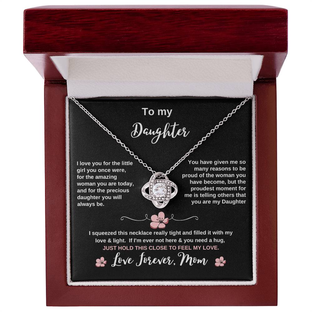 To my Daughter, from Dad - Love knot necklace