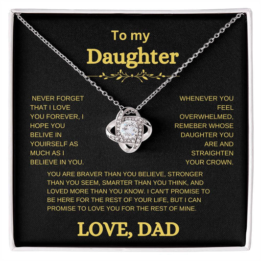 To my daughter necklace, Love Dad